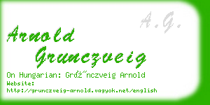 arnold grunczveig business card